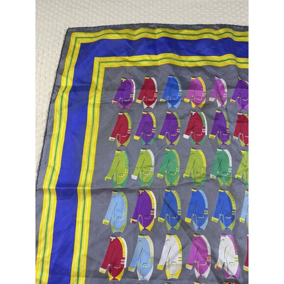 MANTERO Silk Scarf Petticoats Jackets Square Vintage 33/34.5"‎ - Picture 8 of 14
